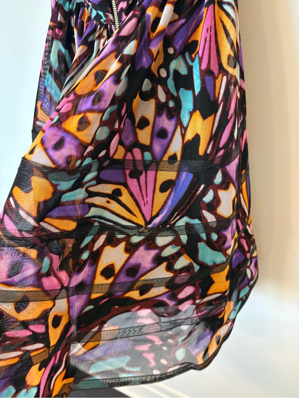 Betsey Johnson retro Multicolor Butterfly Print Party Dress - Picture 2 of 11